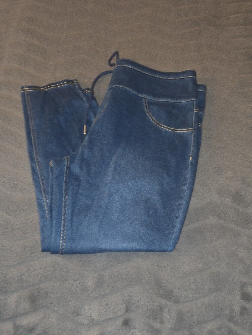 HALARA Dark Blue Pull-On Jeggings with Drawstring - Picture 8 of 12